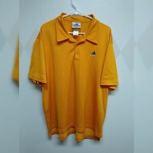 Adidas men's orange polo shirt size L
